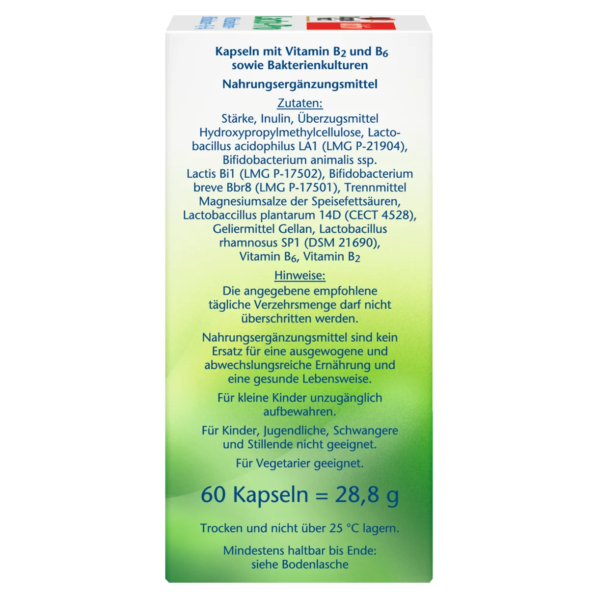 Abbildung der Produktverpackung Doppelherz aktiv Lacto-Pro Seitenansicht rechts